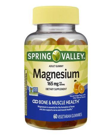 Spring Valley Adult Gummy Magnesium 165 mg Orange Bone & Muscle 60 Gummies