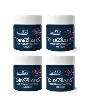 4x La Riche Directions Semi-Permanent Hair Color 100ml Tub - Denim Blue Denim Blue 100 ml (Pack of 4) - Buy Online on GoSupps.com