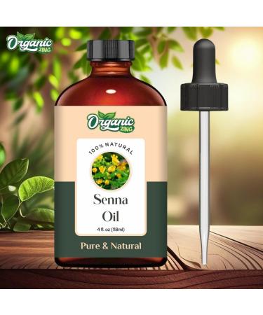 Organic Zing Senna Oil Cosmetic Grade (118 ml / 3.99 fl oz) - Botanical Oil for Skin Care Hair Blends & DIY Formulations - Buy Online on GoSupps.com