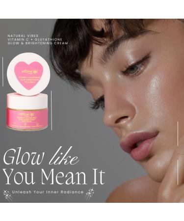 Natural Vibes Vitamin C + Glutathione Face Cream for Radiant Skin | Day & Night Use | 50g | All Skin Types - Buy Online on GoSupps.com