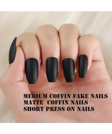 336pcs Matte Acrylic Ballerina Coffin Short Press-on Nails Set with Glue - 14 Colors | Nail DIY PAT1 - Buy Online on GoSupps.com