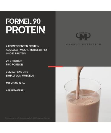 Mammut Nutrition Formula 90 Protein Shake - Chocolate | 4 Protein Sources: Soy Milk Whey & Egg | 460g Can | Best for Muscle Gain & Recovery - Buy Online on GoSupps.com
