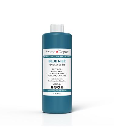 Aroma Depot 32 fl. oz Blue Nile Fragrance Oil Perfume Oil Scented Oil for making Soaps Candles & Incense. Used in Aromatherapy Diffusers Warmers and Burners. DIY such as Lotions & Creams. 2 lbs.