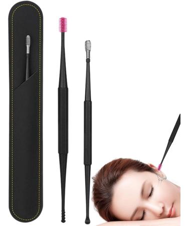 Ear Cleaner Tool Double-Heads Ear Wax Picker Removal Set - Portable Ear Wax Discharging Supplies for Kids Adults 360 Degrees Thorough Ear Cleaning Sritob Black - Buy Online on GoSupps.com