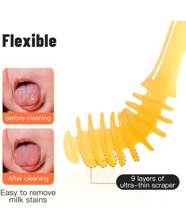 Phanpy Baby Toothbrush & Tongue Cleaner - Silicone Infant Oral Care for Newborns & Toddlers (0-12 Months - Buy Online on GoSupps.com