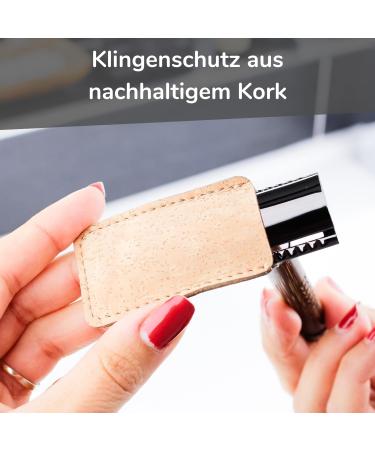 BOOpan Premium Razor Hobel Set - Eco-Friendly Bamboo Shaving Kit for Men & Women | Includes Razor Blades Stand & eBook - Perfect Gift Set - Buy Online on GoSupps.com