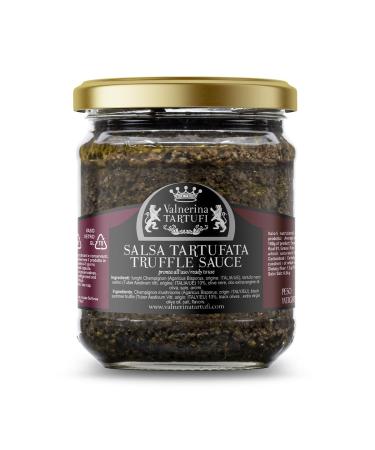 Valnerina Tartufi Truffle Sauce Original Recipe | Tartufata Sauce with Mushrooms 10% Summer Black Truffles | Jar 180 gr.
