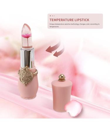 Scalewbin Beauty Bright Flower Crystal Jelly Lipstick Magic Temperature Change Color Lip Balm Makeup rose - Buy Online on GoSupps.com