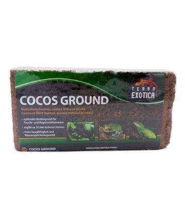 Coco's ground - coconut humus for terrariums - approx. 9 liters of loose humus - litter for amphibians reptiles and vertebrous - humus brick substrate - pressed flower earth from coconut fiber humus (1x 650 g)