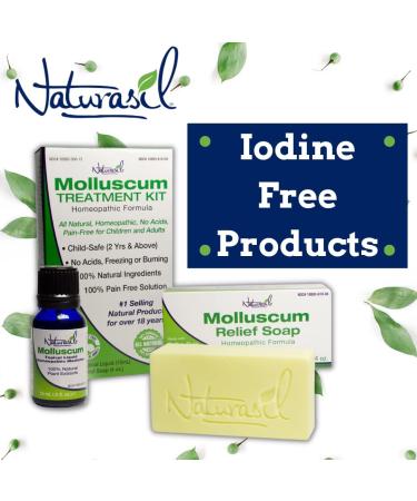 Naturasil Molluscum Treatment Kit - All Natural Homeopathic Solution | Pain-Free for Children and Adults | Made in USA | Includes Topical Liquid & Sulfur Lavender Soap - Buy Online on GoSupps.com