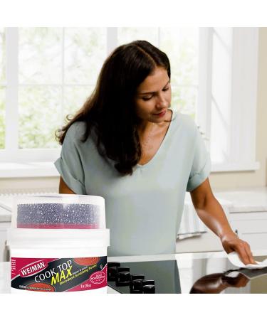 Weiman Cooktop Cleaner Max - 9oz - Removes Burned-On Food, Grease and Watermarks for Sparkling Glass Cooktops - Buy Online on GoSupps.com