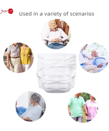 Joyo Roy Adult Incontinence Pants for Men and Women - Comfortable, Protective Adult Nappies - Cloth Freesize White - Buy Online on GoSupps.com
