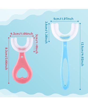 Kids U Shaped Toothbrush 4 Pack - Soft Silicone Head - Age 2-6 - 360 Degree Oral Cleaning - Toddlers & Children - Buy Online on GoSupps.com