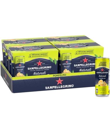 San Pellegrino Naturali Italian Sparkling Drink Aranciata Orange 330 mL Can 24 Cans Total & Naturali Italian Sparkling Drink Pompelmo Grapefruit 330 mL Can 24 Cans Total - Buy Online on GoSupps.com