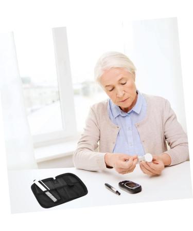 DOITOOL Glucose Meter Hard Travel Case - Blood Sugar Monitor Organizer Shell for Convenient Storage of Sphygmomanometer Accessories and Test Lancet - Black - Buy Online on GoSupps.com