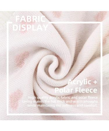 XIAOHAWANG Knitted Baby Hat with Fleece Lining and Pompom - White Heart Design | Toddler Kids Beanie for Winter | 2-4 Years - Buy Online on GoSupps.com