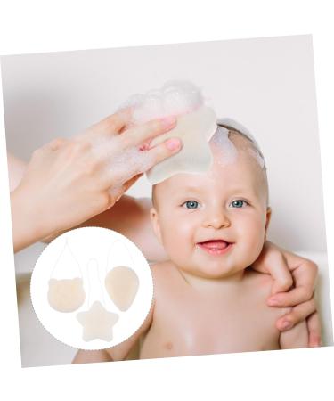 Balacoo 3pcs Body Cleaning Sponges - Cute Facial & Bath Sponges for Natural Cleaning | Ideal for Newborns & Adults (8x8x2cm - Buy Online on GoSupps.com