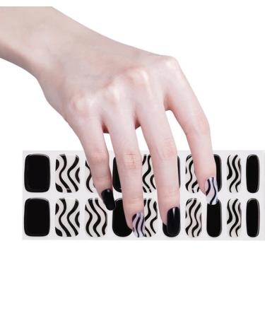 TrueShei Nail Foils | Black Ripple UV Gel Nail Film | 20PC Self-Adhesive Gel Stickers | Gellack Wraps for Zebra Nail Art - Buy Online on GoSupps.com