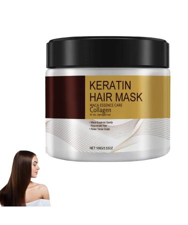 Hair Mask Collagen 5 Seconds Hair Root Repair 100G Nourishing Soft Hair Tonic Conditioning Argan Oil Hair Mask for Dry Damaged Hair All Hair Types