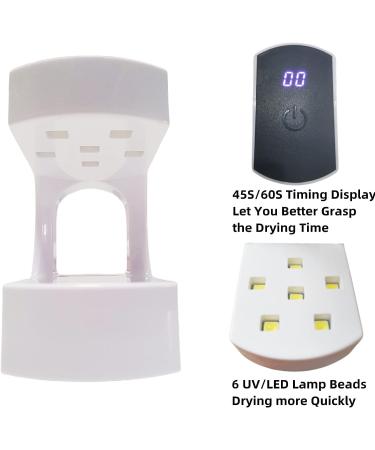 Lishumei Mini LED Nail Lamp 24W UV Light with Timer | Portable USB Nail Dryer for Gel Nails | Quicky-Dry UV Lamp for Travel Manicure Art - Buy Online on GoSupps.com