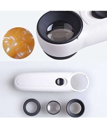 Led Large Handheldmagnifying Glass 40 Times The Large Size Lighting Magnifying Glass for Reading Inspection and Exploration of Hobbies and Currency Detection Magnifier/Black Comfortable Anniversary - Buy Online on GoSupps.com