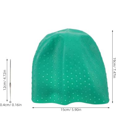 Bonnet de Coloration en Silicone pour M ches - Bonnet de Coloration avec Crochets pour Coiffure en Salon Et Domicile - Outils de R utilisables Vert - Buy Online on GoSupps.com