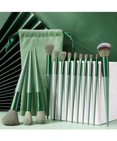 Set of 13 Green Makeup Brushes - Buy Online on GoSupps.com