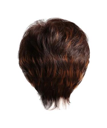 Wig Women Short Brown Brazilian Wavy Curly Women Synthetic Cosplay Hair 50s 60s 70s 80s