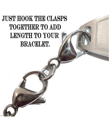 Buy Hidden Hollow Beads Stainless Steel Medical Alert ID Bracelet for Men Women & Unisex - Durable 7" Interchangeable Design - Buy Online on GoSupps.com