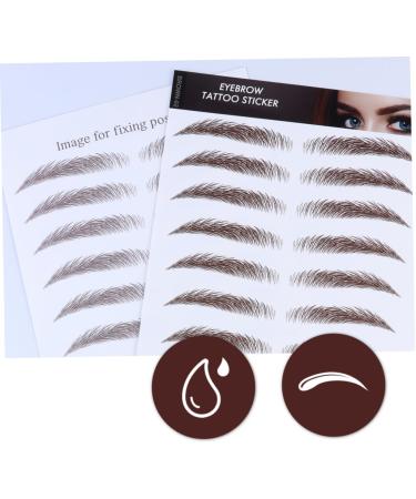 4pcs Eyebrow Stickers False Eyebrow Black Eyebrows Artificial Eyebrow Hair Cosmetic 4d - Buy Online on GoSupps.com