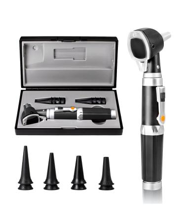 Scian otoscope ear scope with light over optic otoscopes with hard plastic case pocket diagnostic ear infection detector for doctors nurses children dogs home use (black) - Buy Online on GoSupps.com