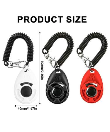 CRLLDPM Dog Training Clickers - 3 Pack with Hand Loop | Perfect for Dogs Cats & Horses | Clicker Training Tools | International Shipping - Buy Online on GoSupps.com