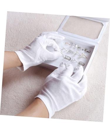 PLAFOPE 12 Pairs Moisturizing Jewelry Inspection Lab Glove Hand Hair Salon The Ove Glove Stretchable Lining Glove Cotton White L1:23X10cm White - Buy Online on GoSupps.com