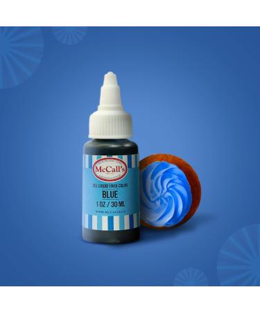 McCall's Liquid Gel Food Color 1 oz (Blue 30 ml) Blue 30 ml (Pack of 1) - Buy Online on GoSupps.com