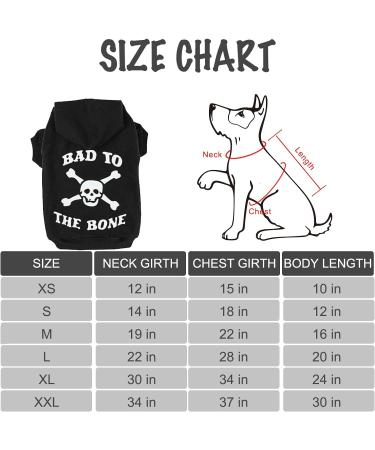 EXPAWLORER Dog Hoodie - BAD TO THE BONE Lettered Dog Sweater with Hat Pet Fall Cold Winter Clothes with Built-in Dog Lead Hole Pet Warm Outfit for Cats and Small to Large Dogs (X-Large) XL Black - Buy Online on GoSupps.com