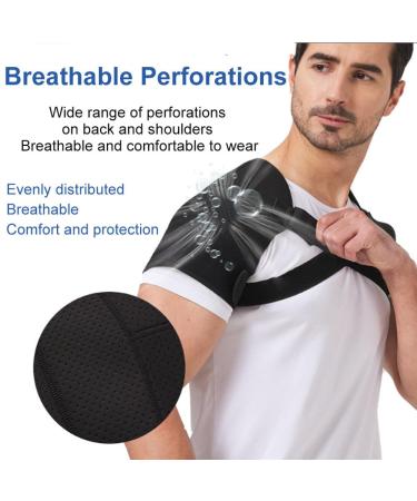 Double Shoulder Support Protector Shoulder Strap Brace for Women Men Sports Protective Gear Adjustable Shoulder Support Clavicle Brace Posture Corrector Shoulder Wrap Protector for Lifting Sports S/M(Suitable for shoulder width 36-39cm) - Buy Online on GoSupps.com