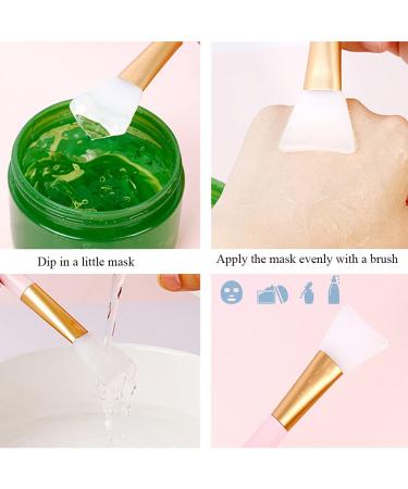 Silicone Fan Brushes for Facials - 4 Pcs Face Mask Applicator Set for Makeup & Skin Care - Buy Online on GoSupps.com