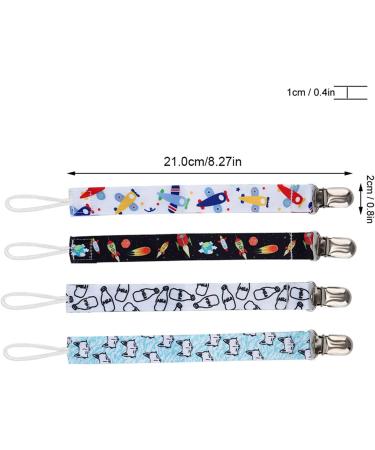 Entatial Baby Pacifier Clip - Washable 4 Pack Leash for Easy Attachment & Outdoor Use - Buy Online on GoSupps.com