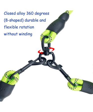 2 Way Nylon No Tangle Dog Pet Coupler Leash Reflective Double Dog Lead Dual Shock Absorbing Bungee Double Leash Coupler - Walking 2 Big to Medium Dogs on One Lead - No Tangle 360 Swivel Clip - Buy Online on GoSupps.com