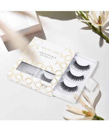 3D Natural Thick Long Eyelash Extensions - Handmade Black Arison Lashes | 3 Pairs for Makeup & Cosplay - Buy Online on GoSupps.com