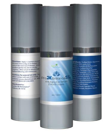 Pro 2x Brilliance SF + Serum - Anti-Aging Eye Serum for Dark Circles & Puffiness - 2 Month Supply - Vitamin C Exfoliating Serum for Skin Rejuvenation & Cell Renewal - International Shipping Available - Buy Online on GoSupps.com