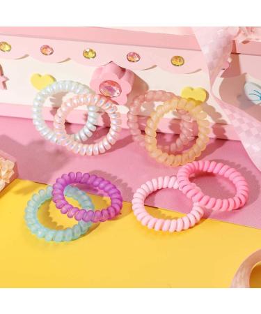 Pinkgarden Hair Ties for Girls Colorful Elastic Hair Band Hair Coils Hair Accessories for Girls Kids Women 24 Pieces in Box Colorful Hair Ties - Buy Online on GoSupps.com