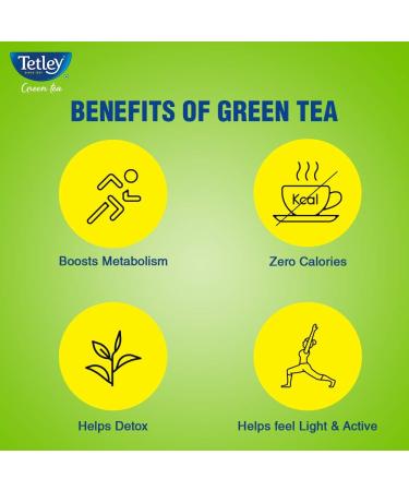  Tetley Tetley Green Tea Ginger Mint and Lemon 100 Tea Bags - Buy Online on GoSupps.com