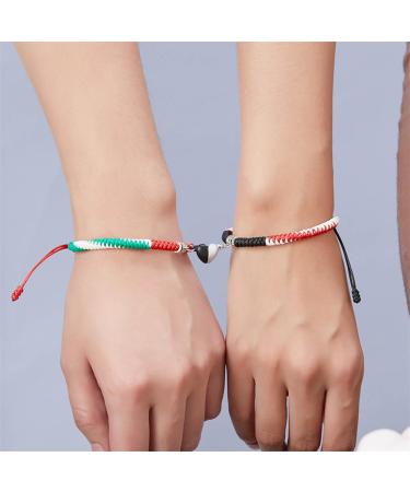 VSILAY LIANXUE ISR PLE Flag Pendant Bracelet - Friendship Hand Chain Advocate for Peace Bangled Couples Woven Accessories - Buy Online on GoSupps.com