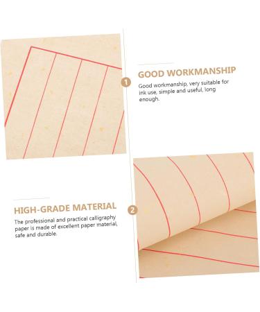 Hohopeti 50 Sheets Rice Paper Chinese Calligraphy Mat Writing Paper Calligraphy Practice Paper Stationery - Buy Online on GoSupps.com