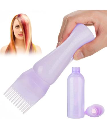 Hair Dye Bottle 160ML Shampoo Bottle Hair Comb Applicator Bottle Brush Bottle for Hair Dyeing Tool Hair dye bottle applicator Purple - Buy Online on GoSupps.com