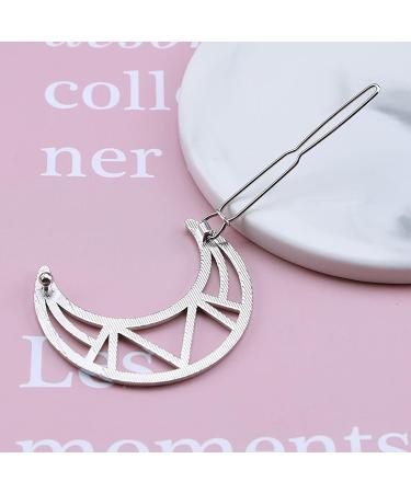 Andelaisi Boho Moon Hair Clip - Vintage Silver Crescent Moon Barrette for Women and Girls - Buy Online on GoSupps.com
