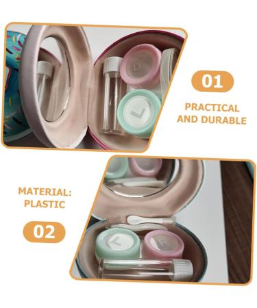 PartyKindom Lens Holder: 2 Sets Contact Lens Case with Mirror & Film - Travel-Friendly Plastic Tool - Buy Online on GoSupps.com