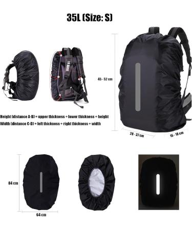 Souke Sports 2 Pack Backpack Cover Rain Waterproof for 30-40L Backpack | Reflective Strap, Ultralight & Compact | Ideal for Camping, Traveling, Cycling, Hiking | Outdoor Red - Buy Online on GoSupps.com