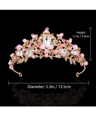Rose Gold Crystal Tiara for Women - Wedding, Prom, Birthday Party Headband - Buy Online on GoSupps.com